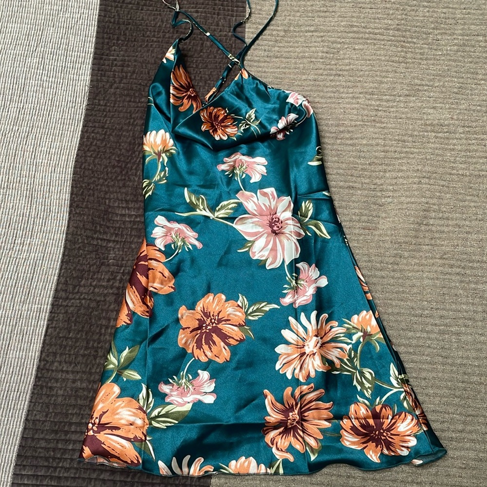 Cowl Neck Satin Slip